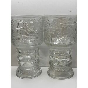 Lord of the Rings Fellowship of the Ring Burger King Glass Goblets 2001 Frodo